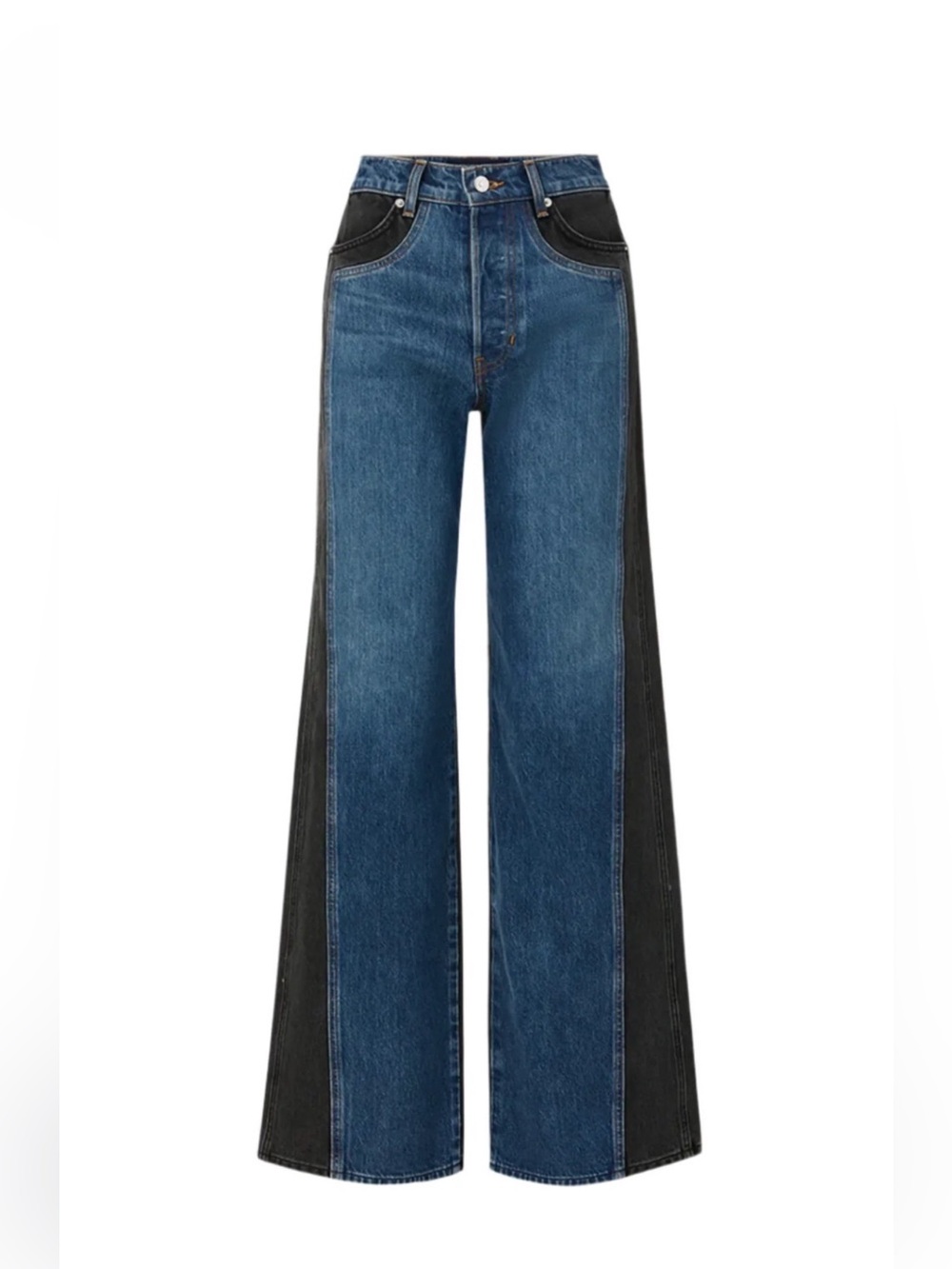 Veronica Beard New Taylor Relaxed Wide Leg High Rise Jeans 32 14 XL Black Preppy